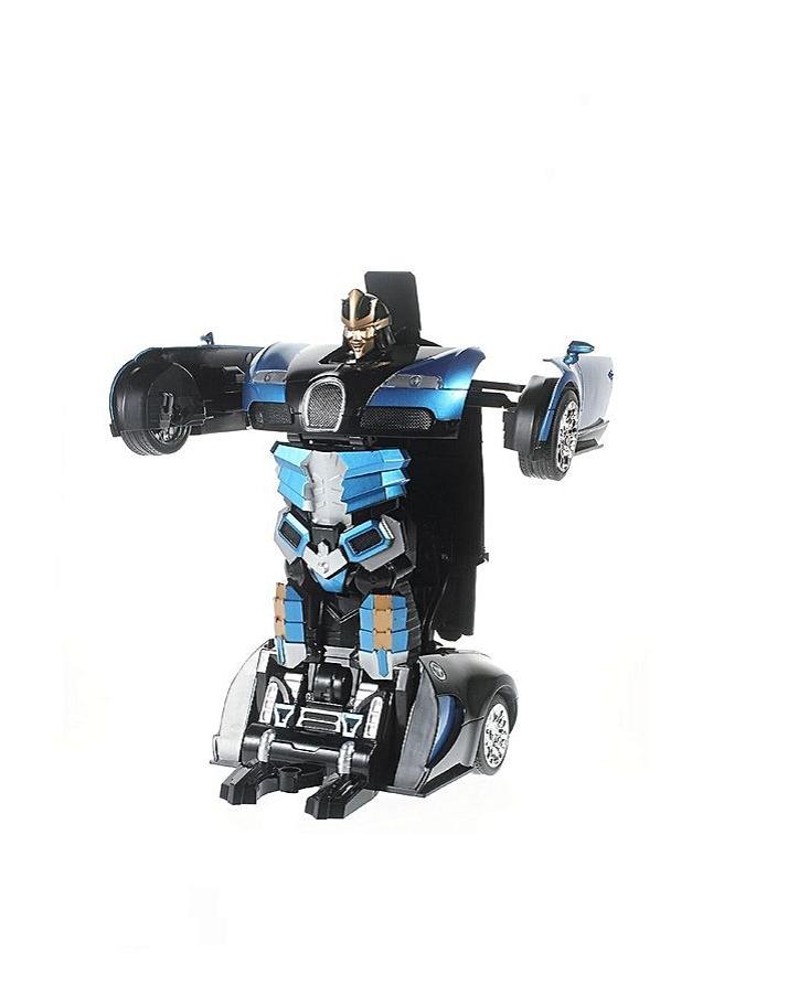 Bugatti transformer car-Transformer Bugatti Car Robot - Blue