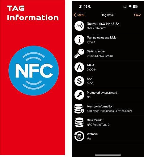 50PCS NTAG215 NFC Tags Stickers 25mm Round | Blank Rewritable NFC 215 | Programmable NFC Tags | Compatible with Android & NFC Enabled Devices