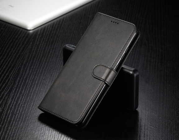 Custodia Xinyunew Per Oneplus 8T Con Portafoglio – 360° In Pelle PU, Supporto Per Film, 2 Slot Carte + Portamonete, Chiusura Magnetica, Nero