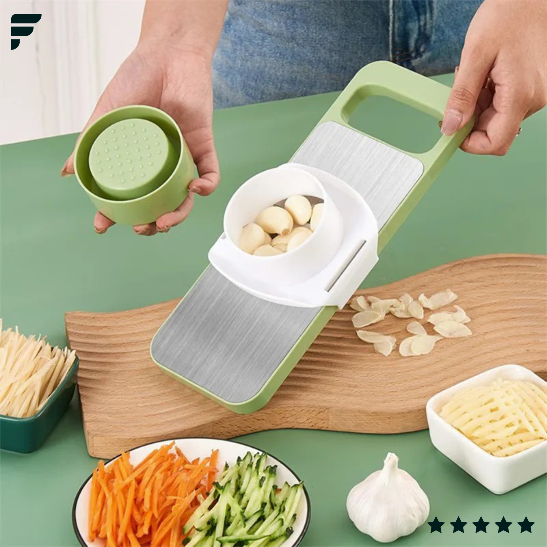 5-in-1 Multifunctional High-Quality Vegetable & Fruit Slicer With Five Changeable Blades