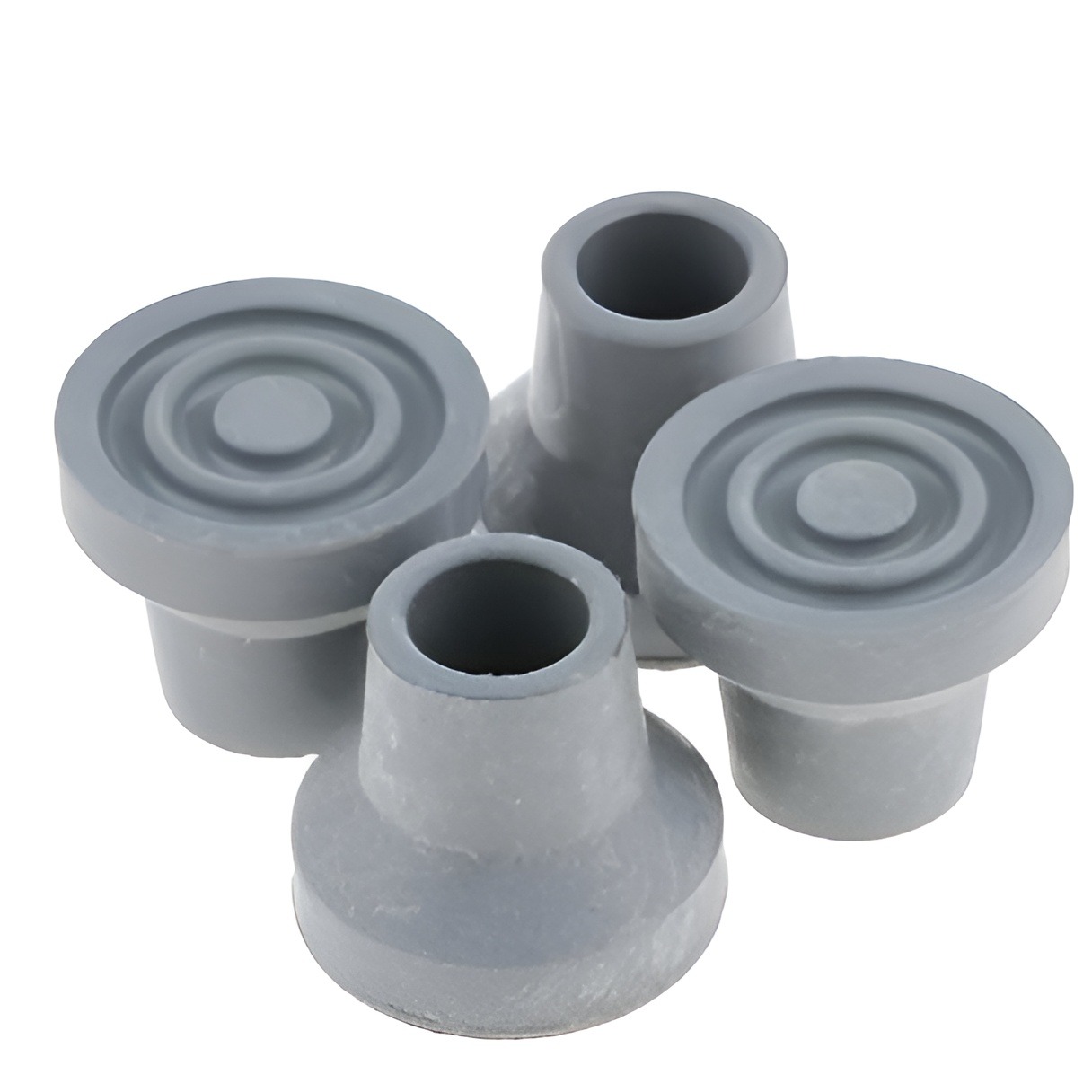 4 Durable Replacement four pad Walking Stick Rubber/Cane Tips, Extra Stability, Non-Slip Grip