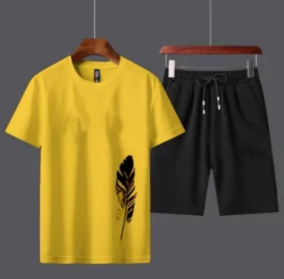 Trendy Tag Printed Summer Tracksuit For Men & Boys Tee-shirt with shorts gym wear New Design Round Neck Half Sleeves T Shirts Top Quality Gym Wear/Casual and comfortable Pair T-Shirt and shorts