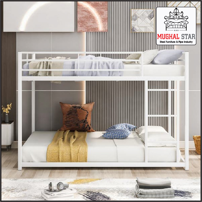 Twin Bunk Bed, Bunk Bed, 2 Story Bed, Mughal Star Steel Furniture