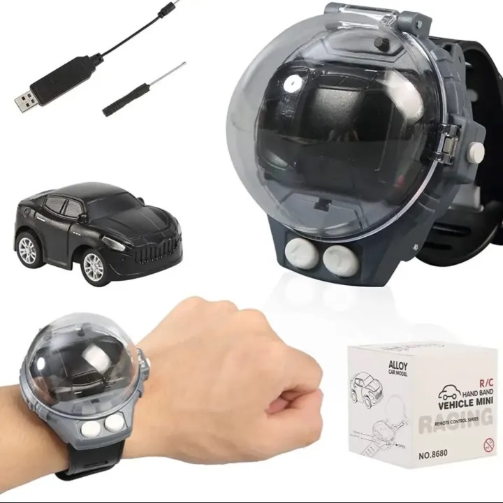 Mini USB Rechargeable RC Toy Car with Wristband Controller 2.4GHz for Kids 8-11 Years Remote Control Watch Car Unisex