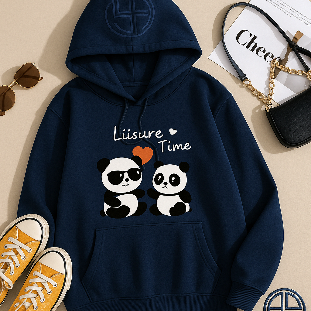 Cute Panda Printed Hoodie For Men's & Women's