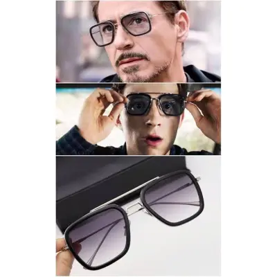 Iron Man Tony Stark Sunglasses Square Sunglasses Men Brand Designer 20 –  Cinily