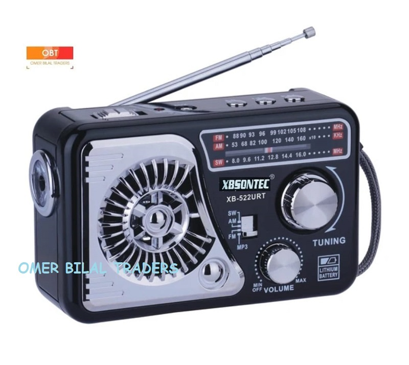 Portable 3 Bands (AM/FM/SW) Rechargeable Radio with USB/TF Music player