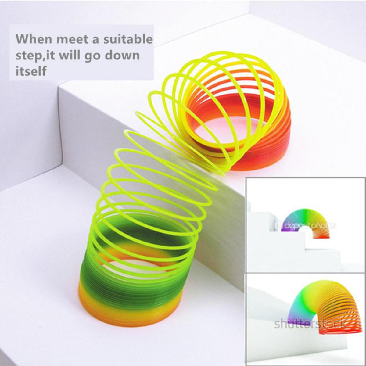 Rainbow Slinky Springs Toy Classic Bounce Fun for Kids