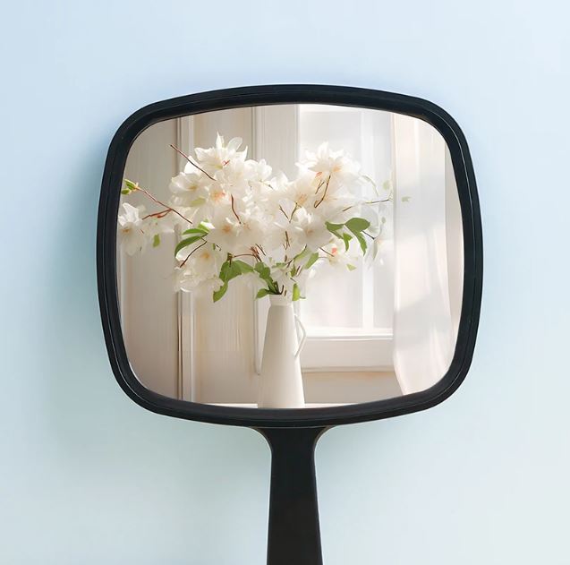 Large desktop makeup mirror Black large mirror finish Multipurpose makeup mirror Women's makeup mirror Suitable for various make