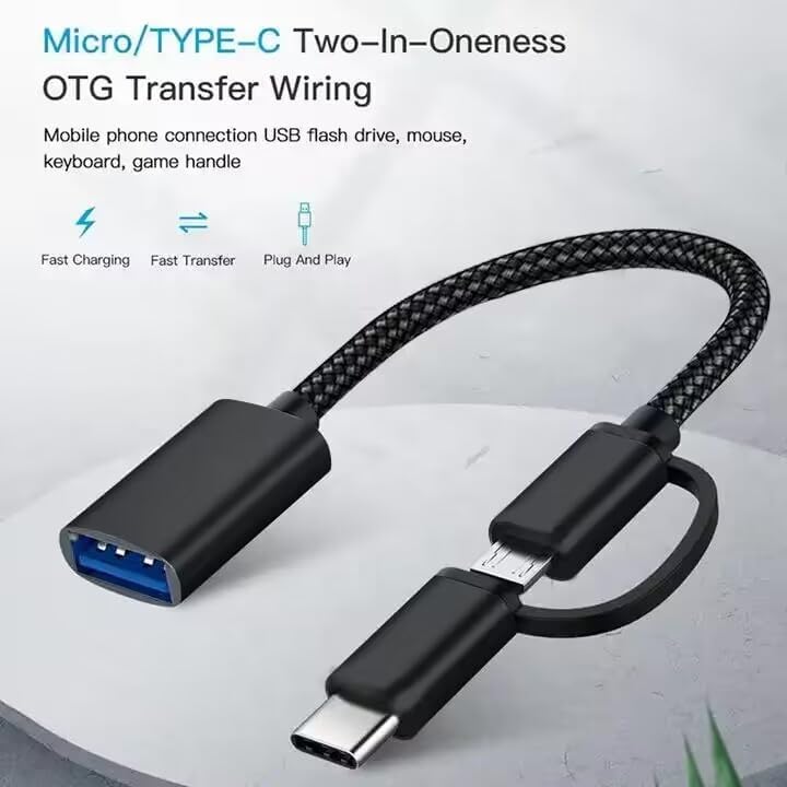 Universal OTG Adapter for All Models of Amazon Kindle, Amazon Fire, Google and Samsung Tablets and Phones. Connect USB Flash Drives, Keyboards External Hard Drives with Ease.