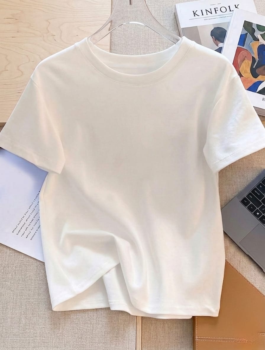 Cotton Shirt for Girls Plain Jersey Soft Casual Wear Lightweight Stylish Woman Sophisticated Style Festive Collection