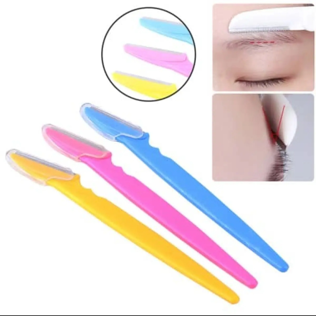 Tinkle Eyebrow Razor 3 Pack | Facial Hair Remover & Eyebrow Shaper for Women & Men | Safe Face Razor for Peach Fuzz & Eyebrow Trimming