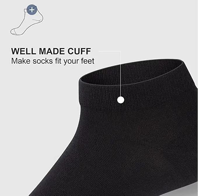 1,3,6,12 pairs Plain Ankle Socks