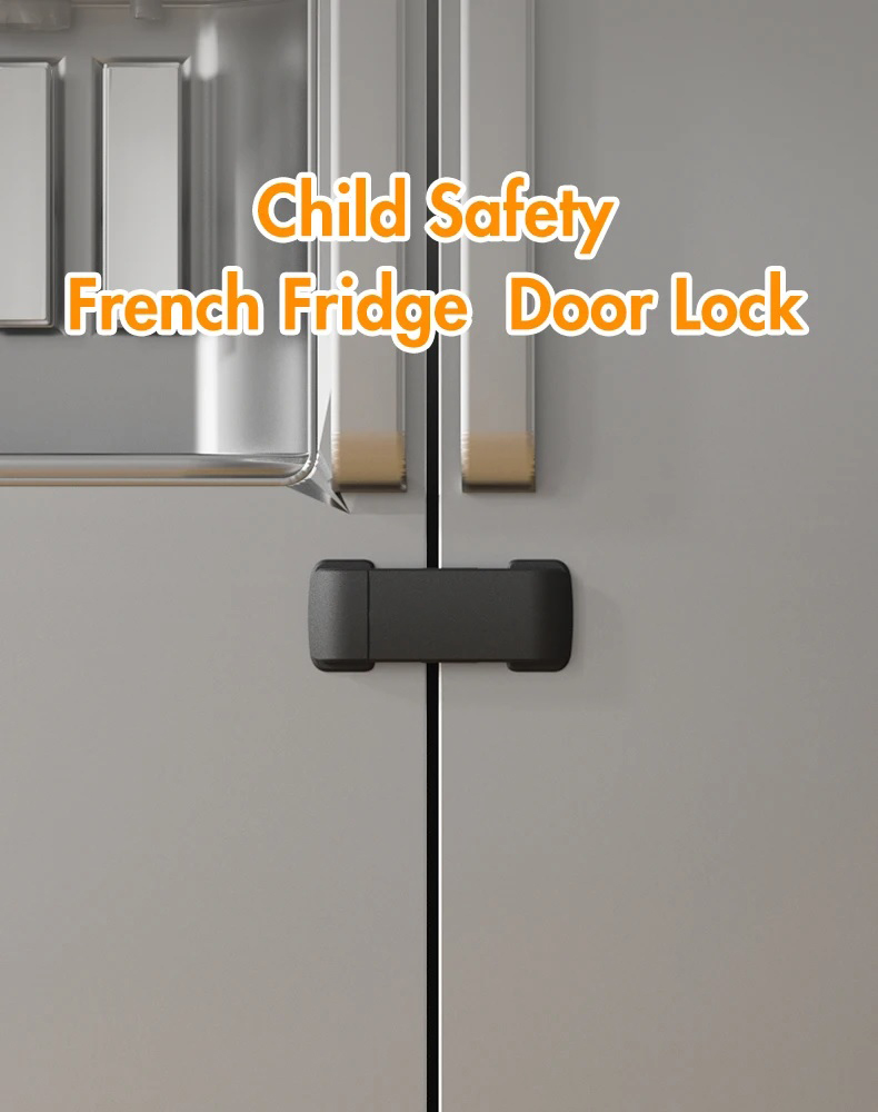Kiddie Guard Baby Safety Multipurpose Latch Lock For Refrigerator Freezer Cupboards Cabinets Lock Door Gap Distance Cabinet Door Lock Protect Baby - 1Pcs