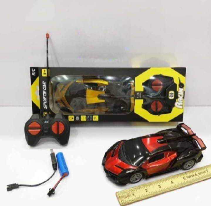 Rechargeable / Cell Operated High-Speed RC Car for Kids – Fast Remote Control Racing Car with LED Lights  USB Chargeable Toy Vehicle for Boys & Girls  Durable, Indoor & Outdoor Fun – Ideal Gift for Children