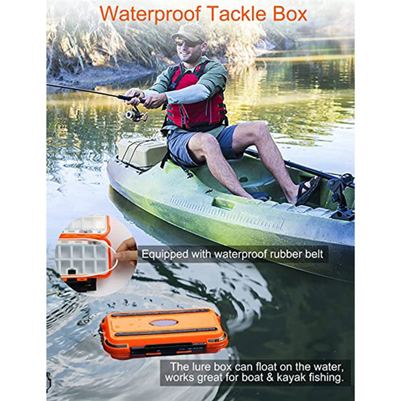 Fishing Decoy Box Small Kayak Tackle Box with Divider Bait Storage