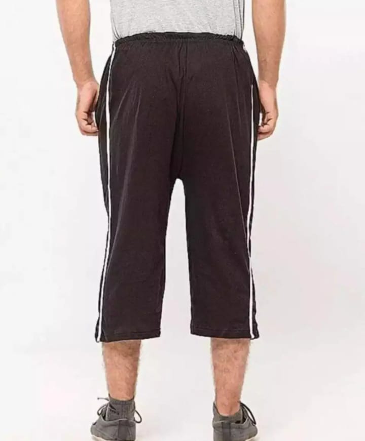 TF Clothing | Summer Cotton Jersey | Quarter Shorts For Men | Double Sided Two Strips |