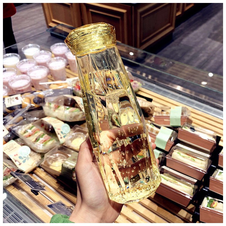 Smart Diamond Glass Colored Travel Water Bottle 500ml  Fancy & Stylish Bottles