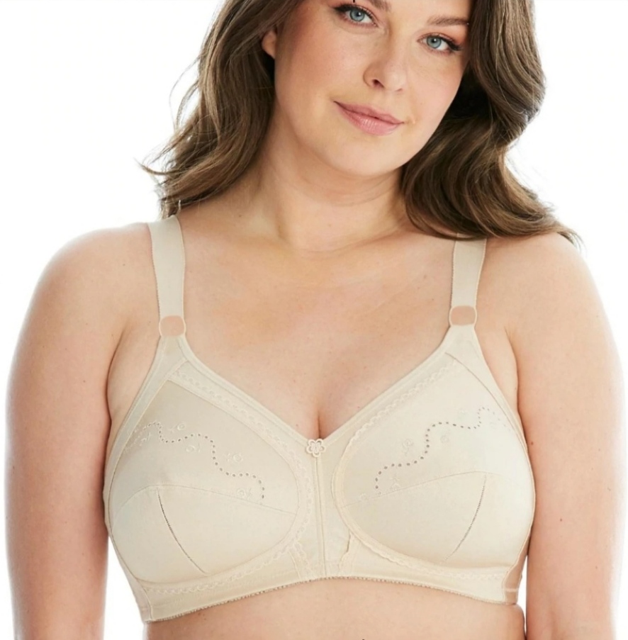 Summer Wear Very Comfortable Full Coverage Non Padded Bra Center Elastic 100%  Pure Cotton Buyfit