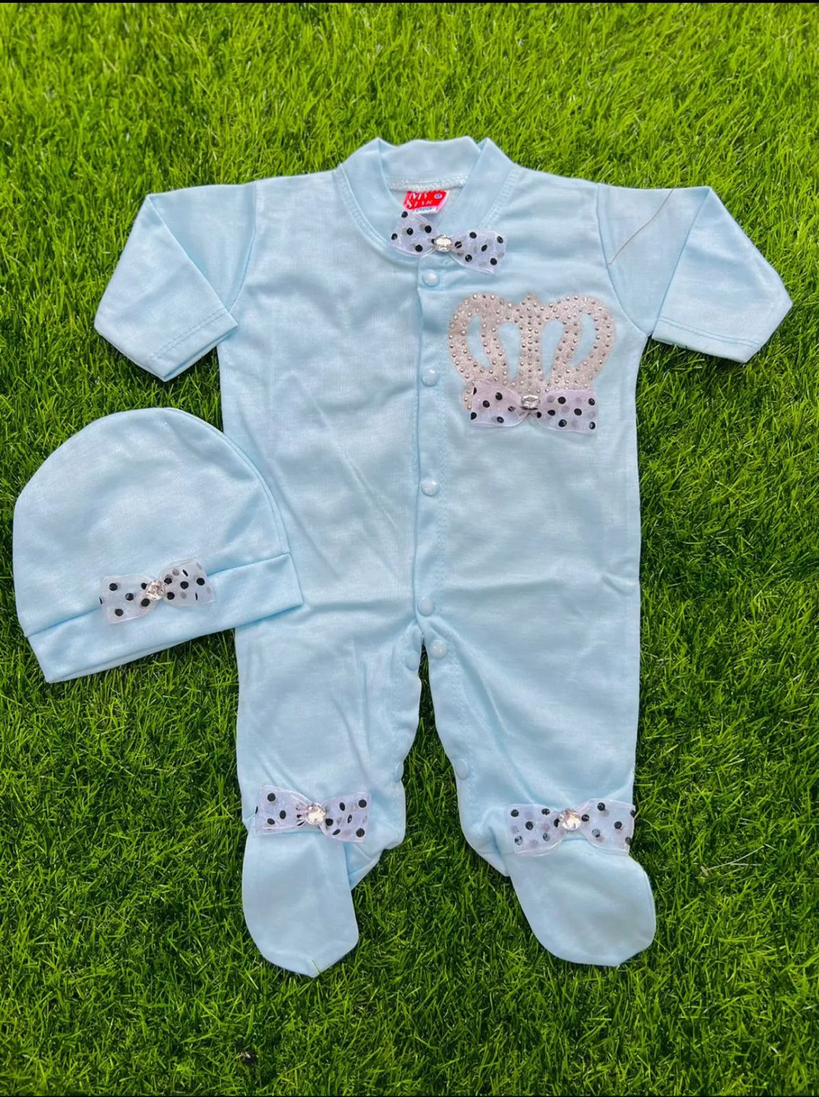 Turkish baba and baby crown romper dress