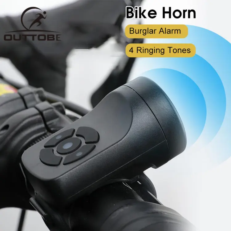 Outtobe Bicycle Bell Super Loud Bell Multifunctional Alarm Charging Horn  Cycling Bike Horn Handlebar Ring Easy Install Handlebar Safety Warning Horn  Bike Bell Waterproof Safety Warning