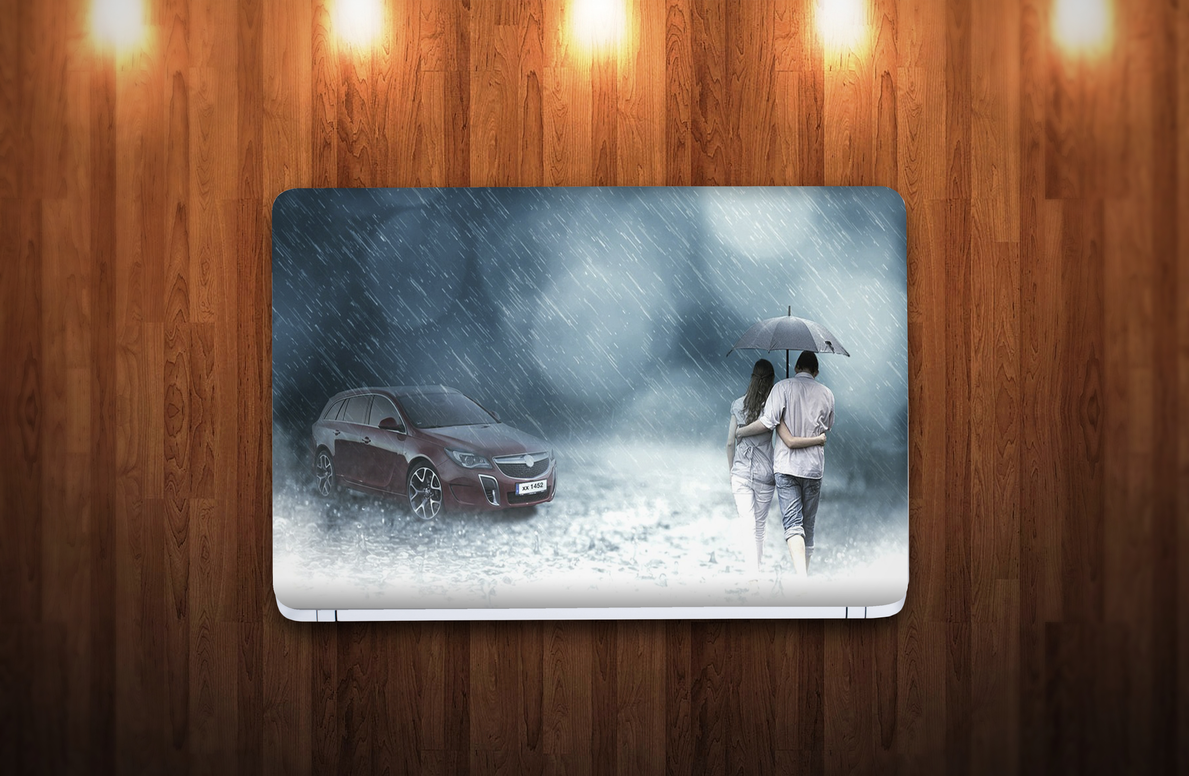 Computer Photo Image Raining Laptops rain Laptop Back Skin-Laptop Skin Vinyl Sticker , 13 13.3 14.6 15 15.4 ...