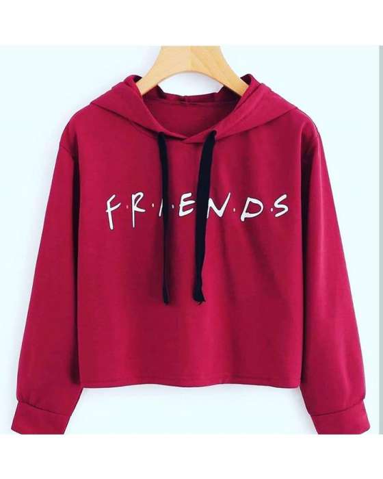 Friends crop hot sale top hoodie