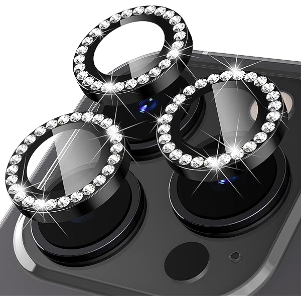 2 Pack] Bling Camera Lens Protector Compatible with iPhone 13 Pro Max