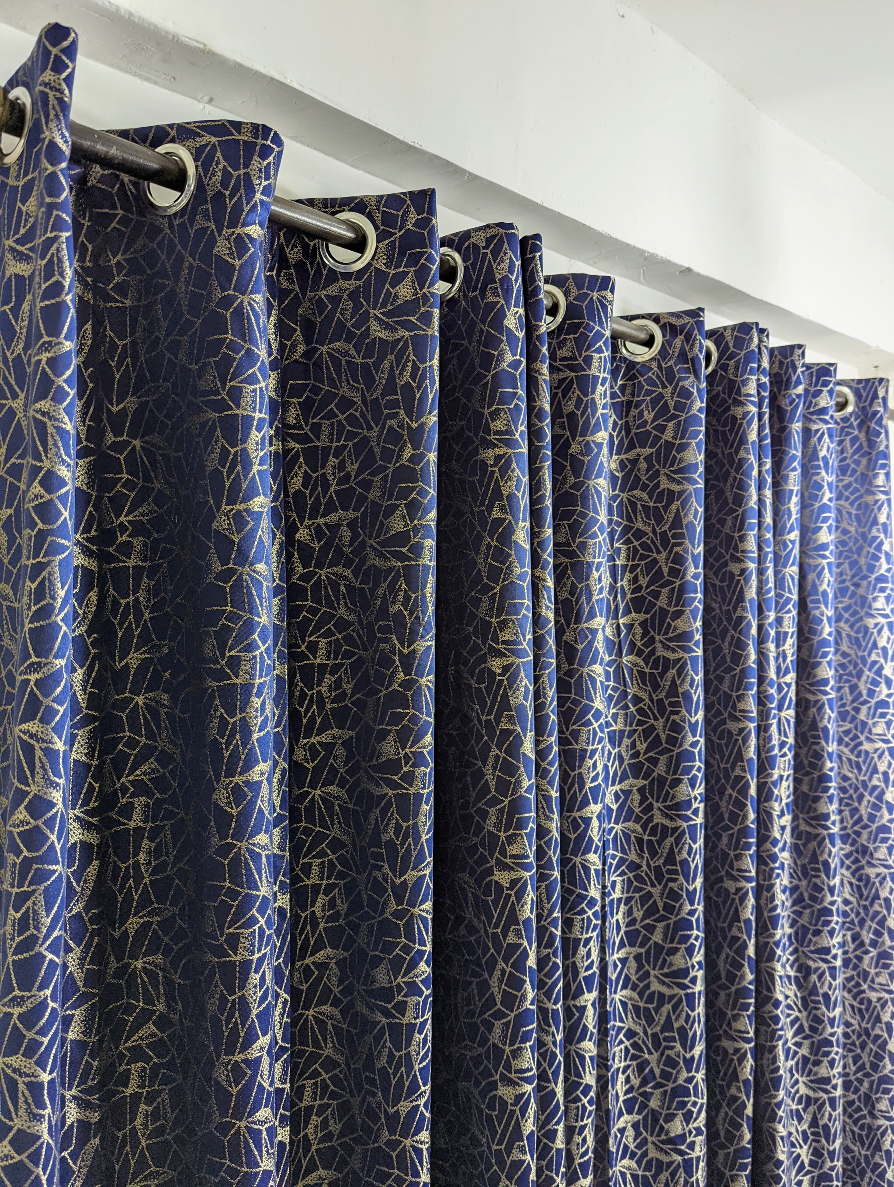 Plain Texture Curtain for Bedroom- Golden Sprinkle Curtain Unique ...