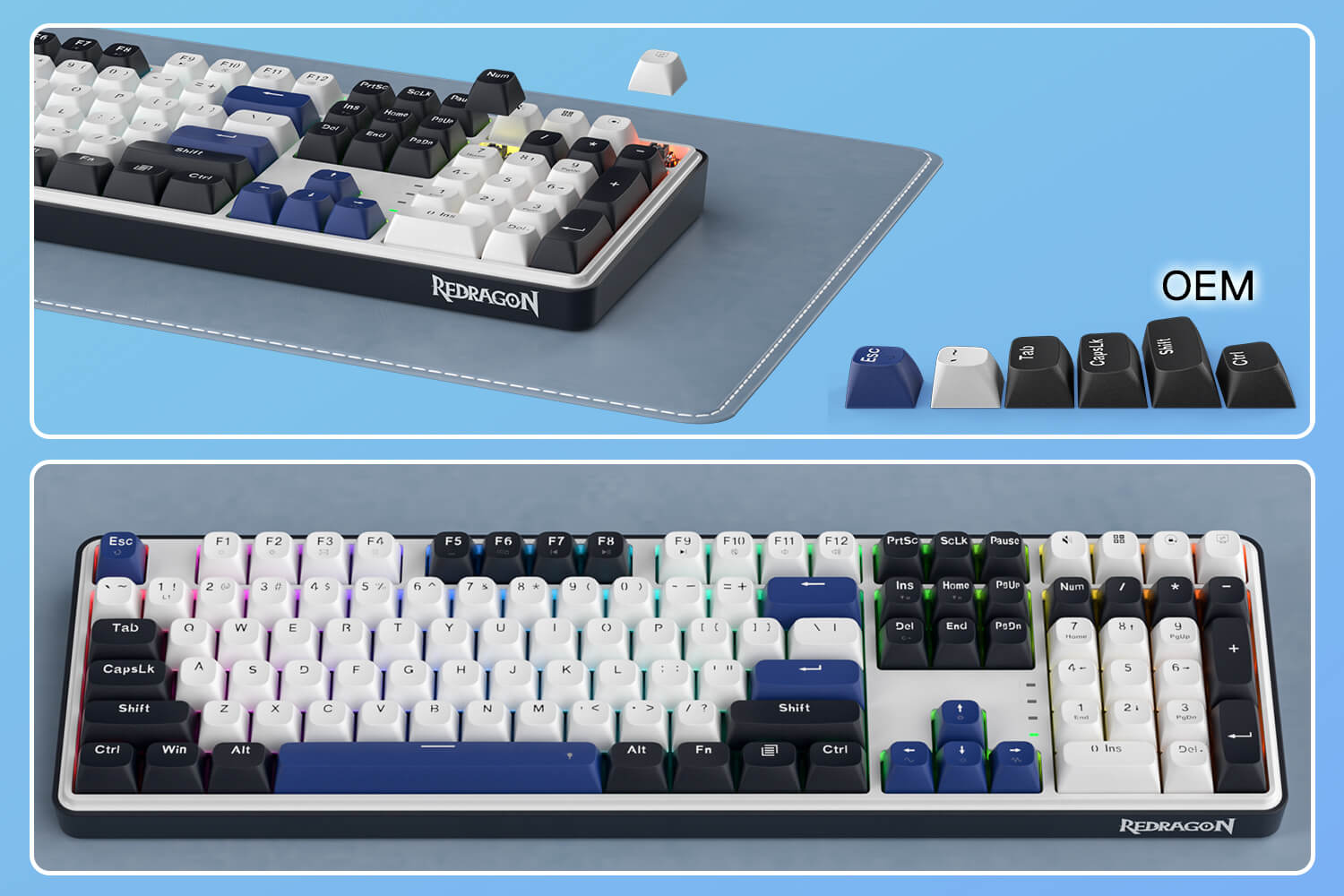 Redragon K689 WYVERN RGB Wired Mechanical Keyboard Full Size Upgraded Hot-swappable Socket Custom Linear Switch 18 db84bdb4e2ceb7fdebd8fb071766a5d0