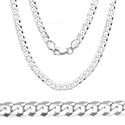 Silver Chain For Boys/Italian Thin Cuban Chain For Men/Boys