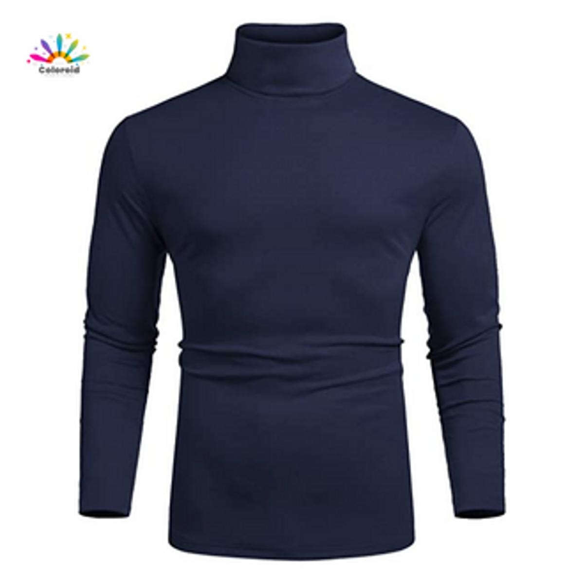 Export Quality Slim Fit Lightweight Long Sleeve High Neck for Men Winter - Turtle Neck Mens High Neck