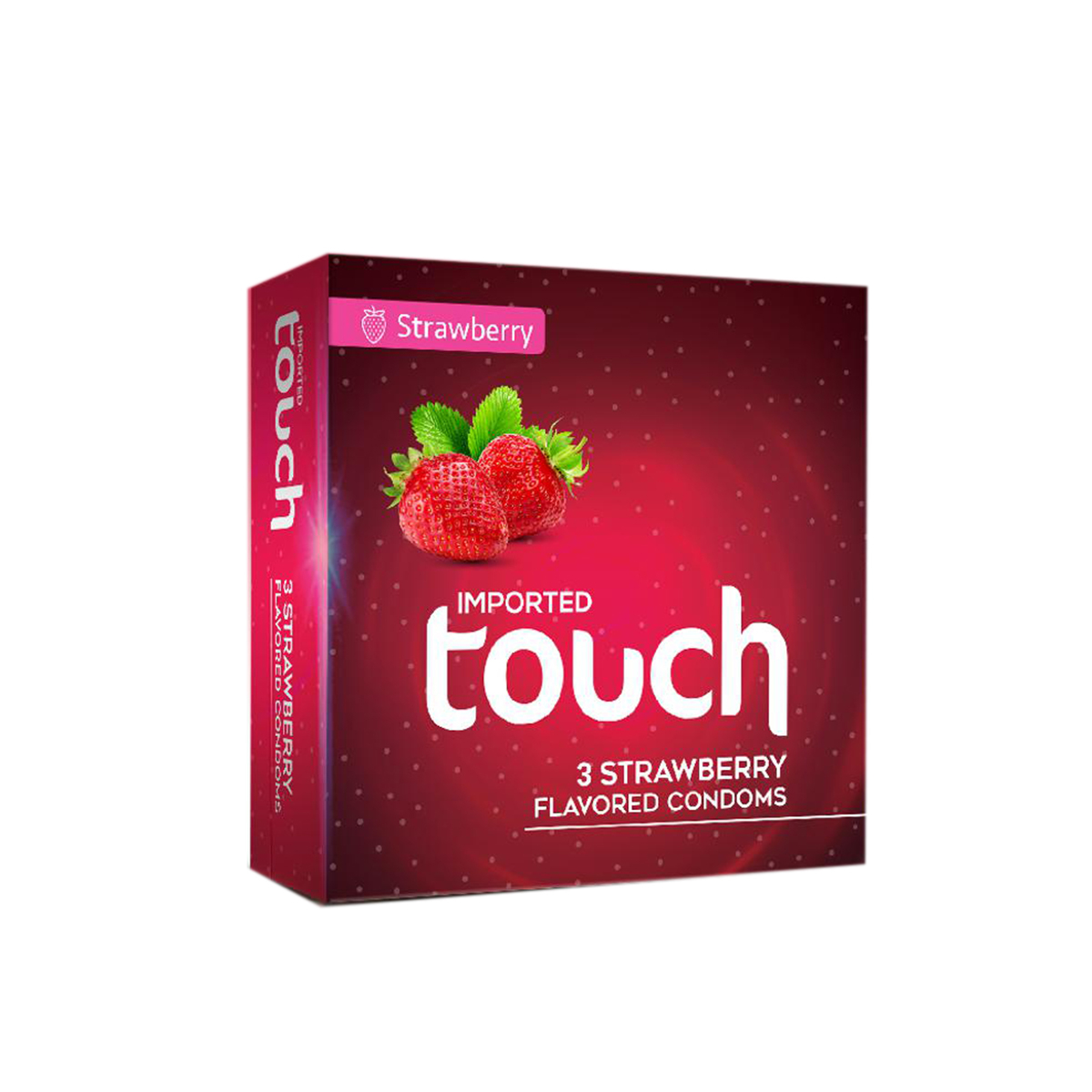Touch Strawberry Flavored Condoms - Pack of 6