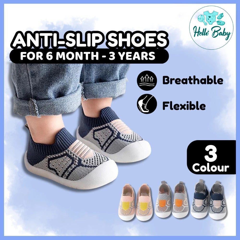 Baby Shoes Anti-slip Breathable Sneakers Kids with Rubber Sole for Children Girls Boys Mesh Shoes Soft Bottom
