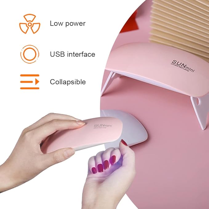 1PC Mini UV LED Nail Dryer Machine – Compact 6W USB-Powered Phototherapy Lamp for Fast Gel Nail Curing & Salon-Quality Finish at Home