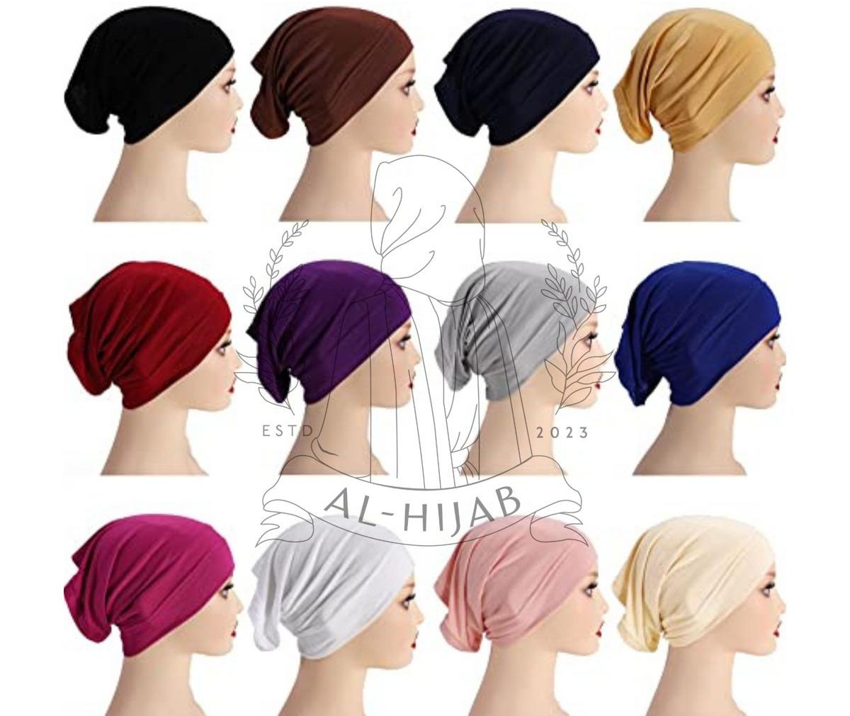 Premium Quality Under Scarf Hijab Cap Under Caps for Turban Head Wraps Scarf Solid Color Hijab Tube Unisex Stretch Dreadlocks Tube Neck Cover