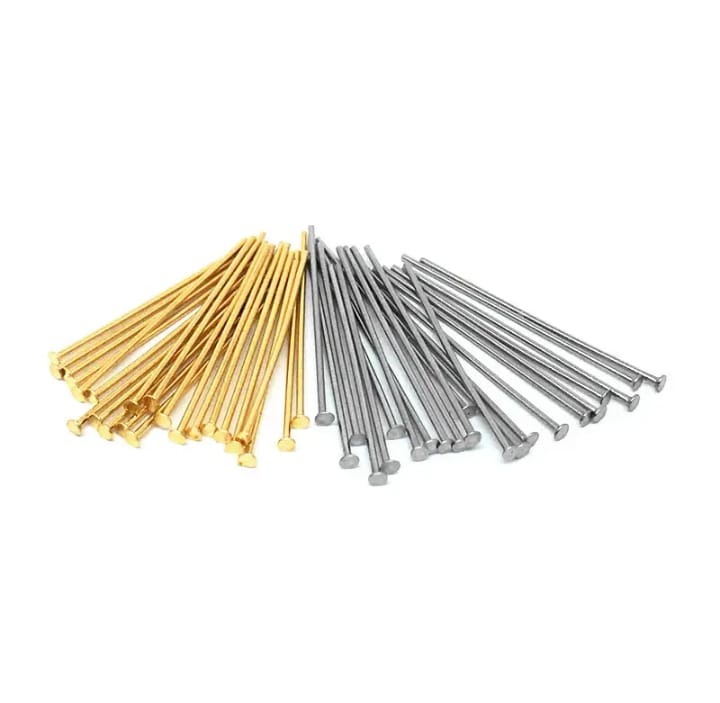 200 pcs Stainless Steel Eye Pins Finding Flat Head Pins for Jewelry Making/DIY Craft Accessories.