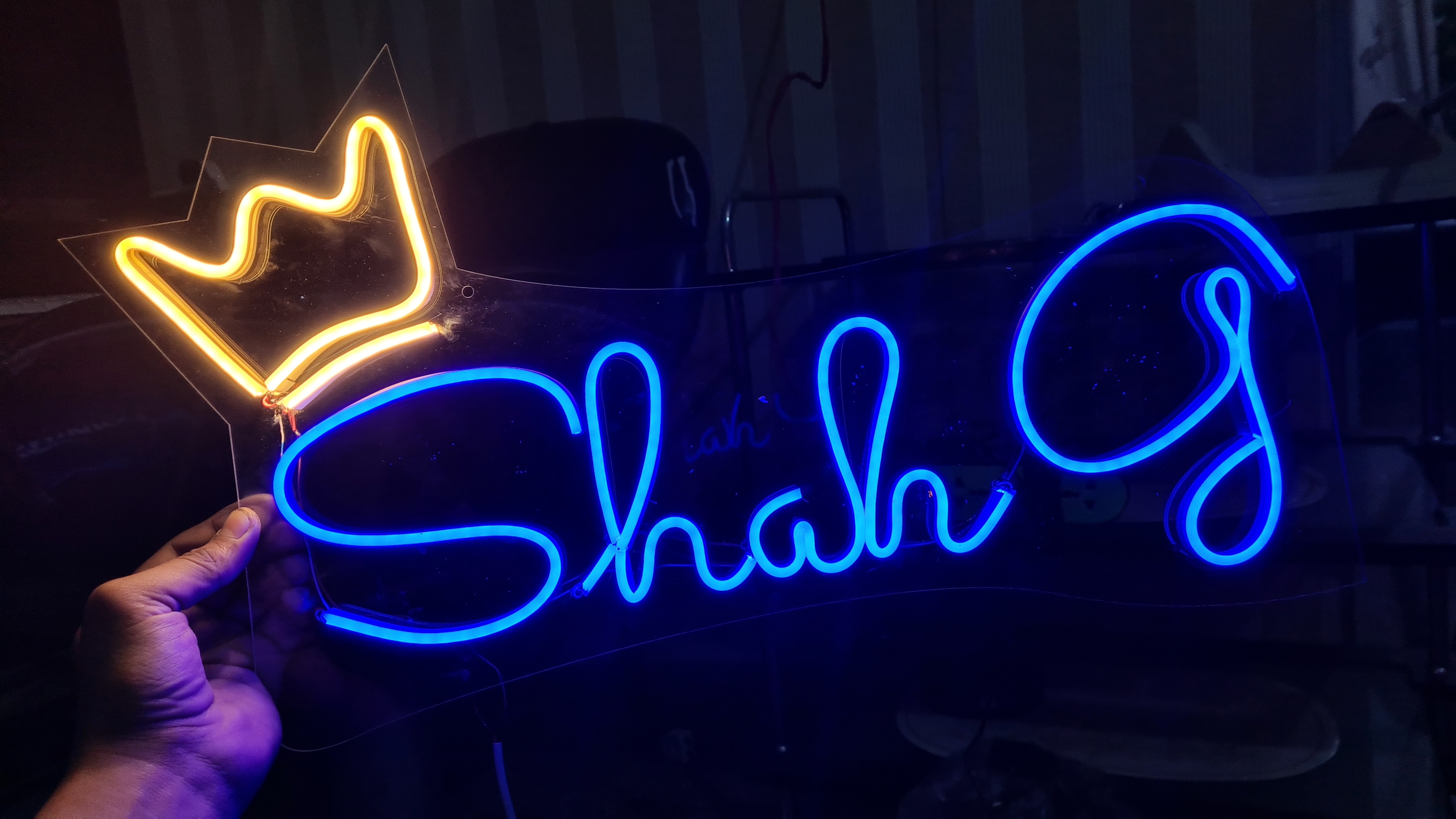 Customized Neon Sign | Neon LED Name & Logo Light Sign   | Thick Acrylic Backplate | Shockproof | 6 Colors | Room Decor | Birthday & Wedding Gift | Gaming Room | Bedroom | Salon | Pakistan| 0.5M to 5M