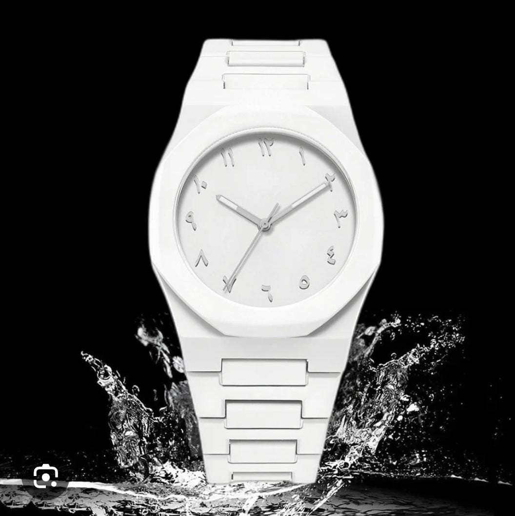 Black Arabic Aura Watch For Men – Elegant Design, Arabic Numerals, Premium Quartz Movement ✅