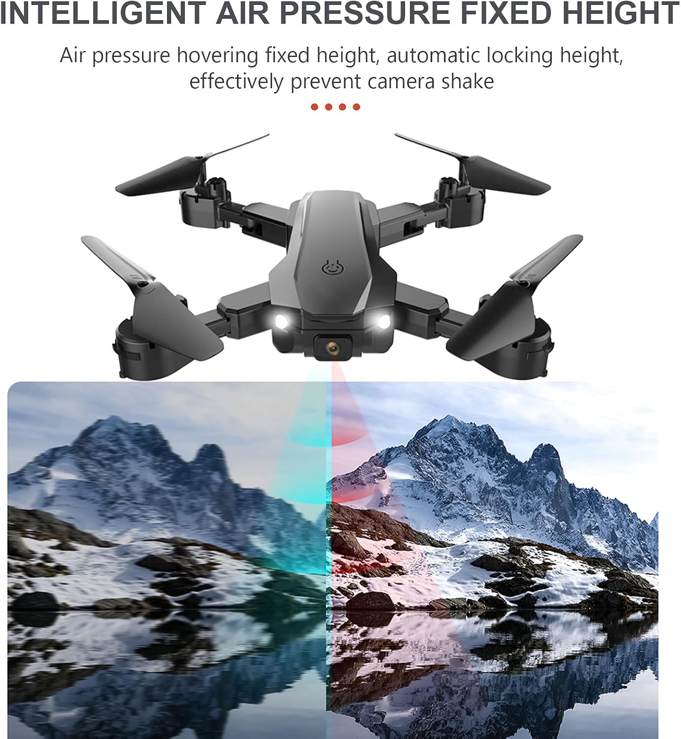 DM99 Drone with Dual Camera, 4K UHD Camera DM99 Drone, RC Quadcopter with 3D Flips, Trajectory Flight, Headless Mode, Altitude Hold, One Key Take Off/Landing, Bag and 2 Batteries