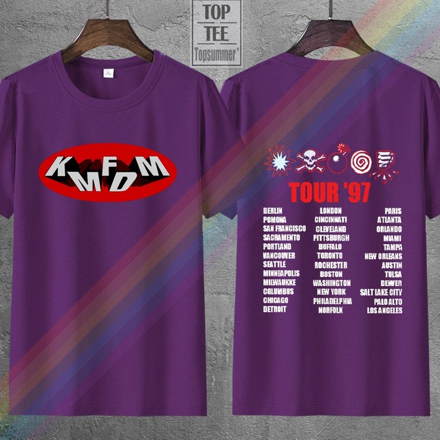 KMFDM TOUR 97 RARE BLACK Mens T-Shirt 
