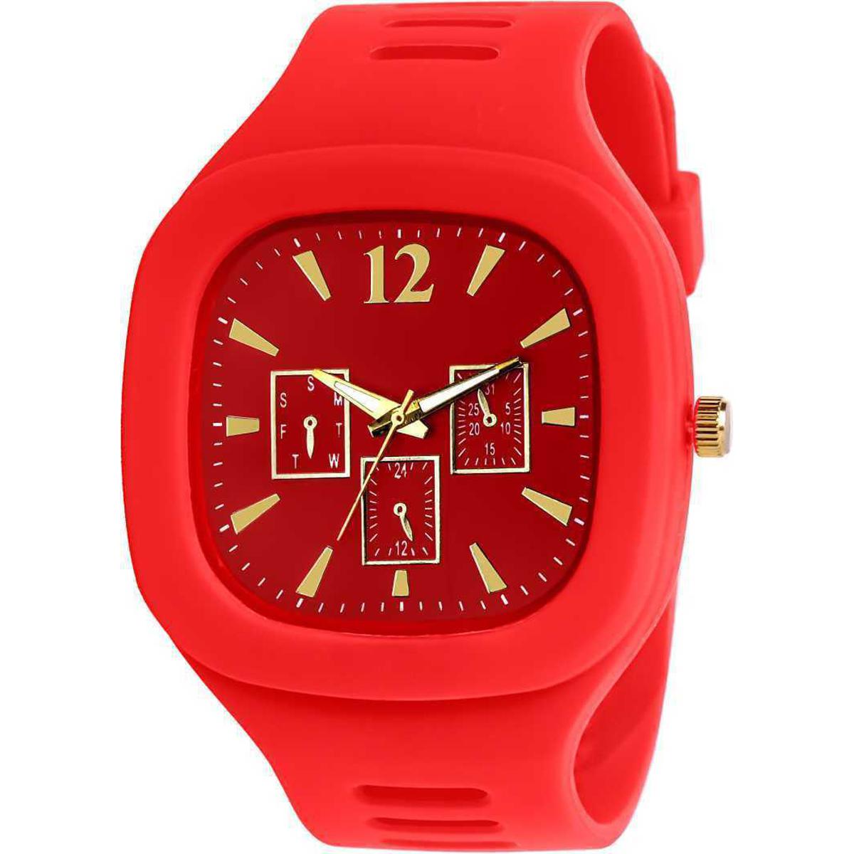 Stylish Square Dial Smooth Silicon Straps Casual Watch Stylish Analog Watch for Boys Men's