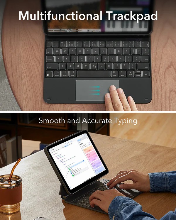 ESR iPad Pro 11 inch (2024) Rebound Magnetic Keyboard Case 360 Can be used in both portrait and landscape modes 16 dbdfedb5d973a6aa51dd3d527e2872cc