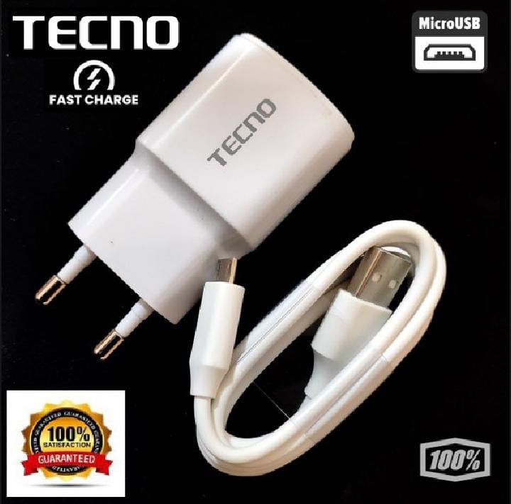 Tecno 20 Watt Genuine Charger + Cable EU Plug Tecno Original Charger 18 Watt with Type C cable price in Pakistan