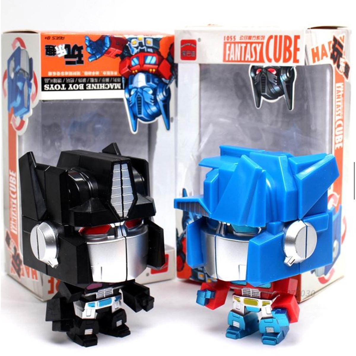 Transformers Robot Cube Magic Cube 2x2x2 Machine Boy Cartoon Big Head Cube Puzzle – 9cm
