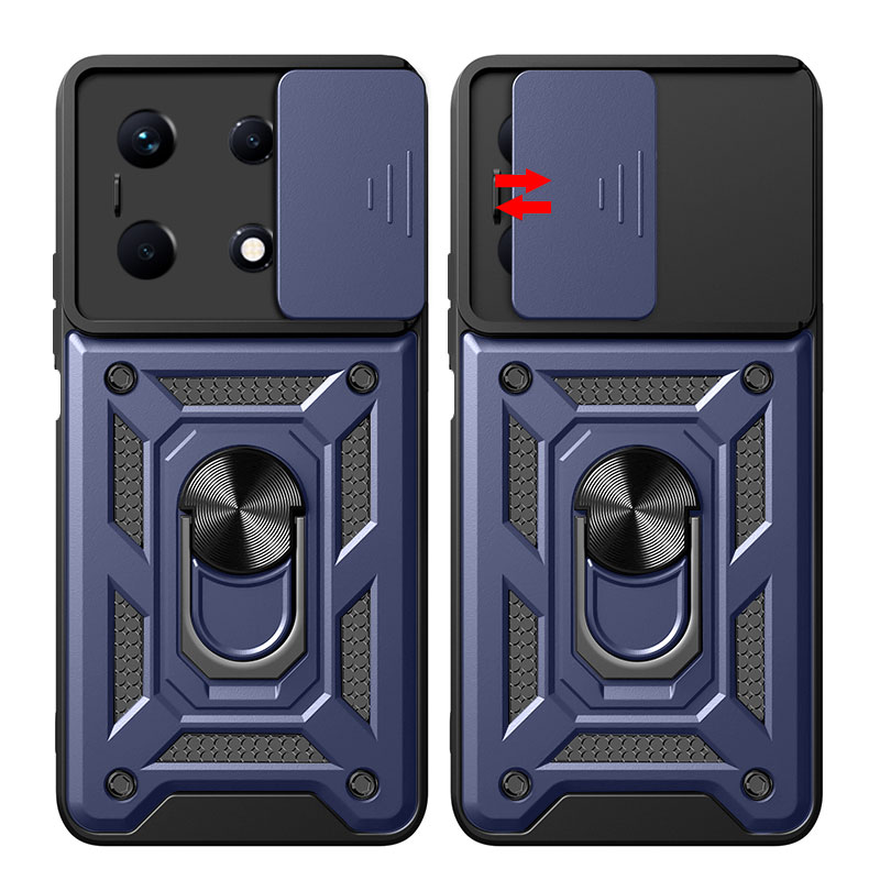 Vantime for Infinix Note 30 4G Case Hard Sliding Lens Protect Stand