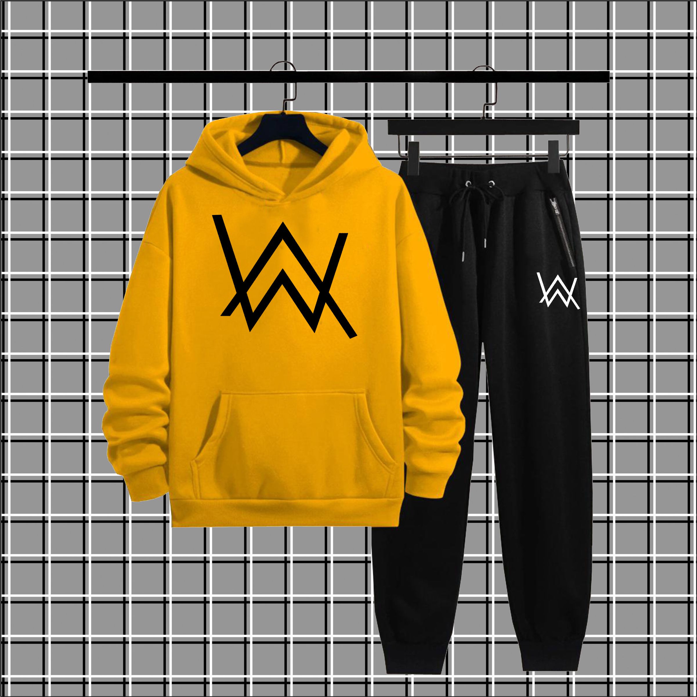 New winter collection WW printed fleece  tracksuit for men and boys