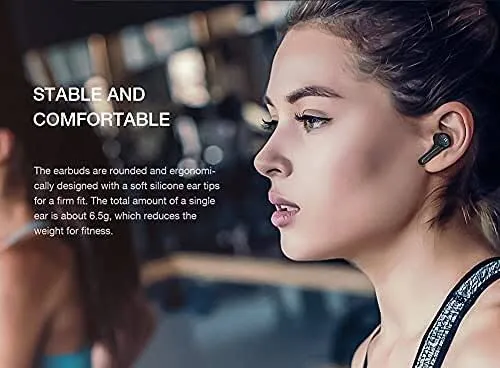 M10 & M19 True Wireless Stereo Bluetooth Earphones Headset With HiFi Stereo Sound & Touch Control System Connected With All Bluetooth Devices.
