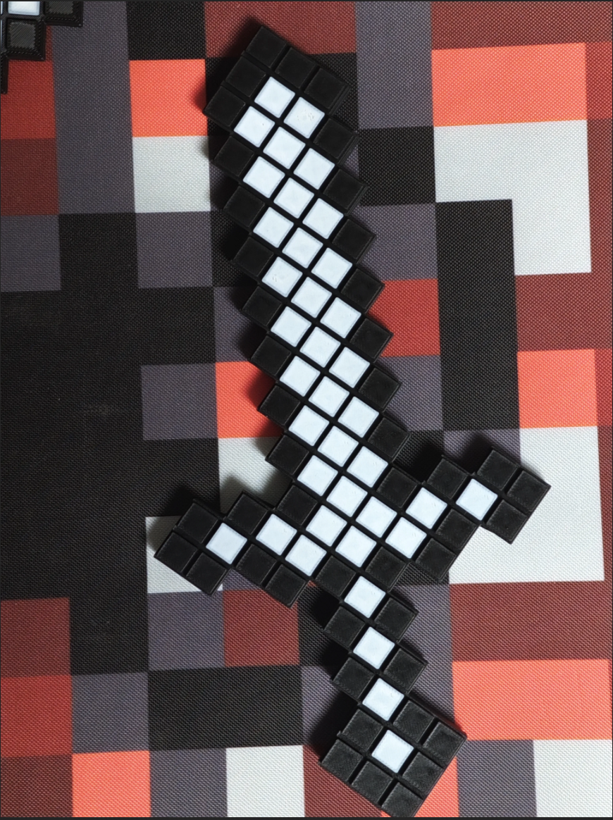 3D Printed Pixel Art Collectible | Voxel-Inspired Game Decor | PLA Desk Display & Cosplay Prop