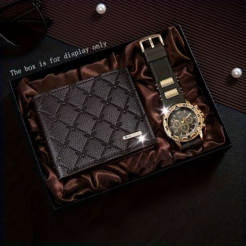 A Set of 2 Stylish And High-End Vintage Quartz Watches for Men, Perfect As a Gift for Christmas, Valentine'S Day, Anniversaries, Or Birthdays; a Must-Have for Trendy Men